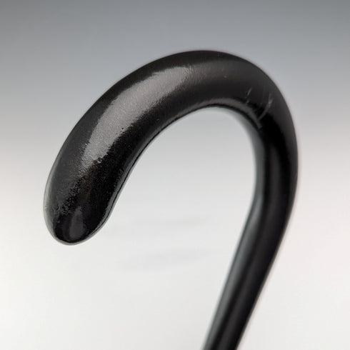 1923 年英國古董男士手杖純銀裝飾黑軸 91 公分 K&S Ltd